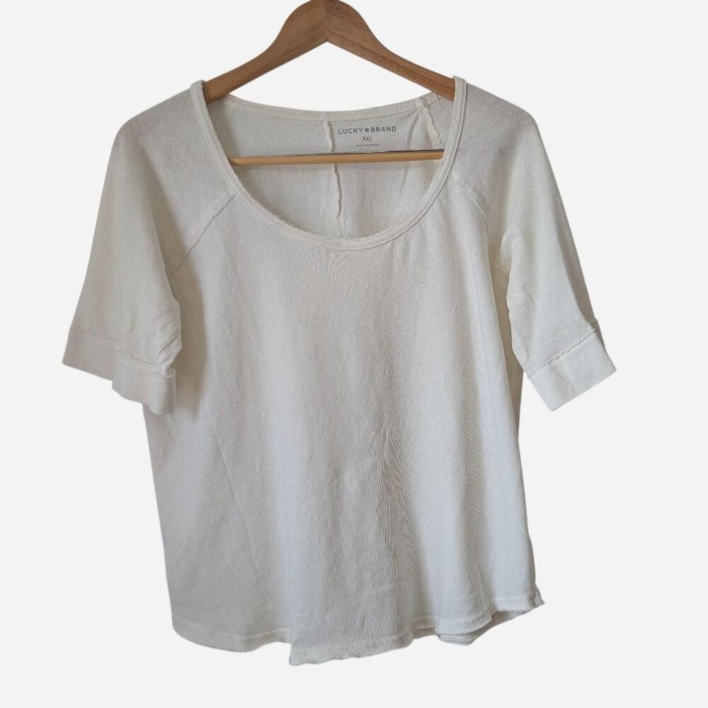 Lucky-Brand Women's White and Cream Blouse - Picture 2 of 7